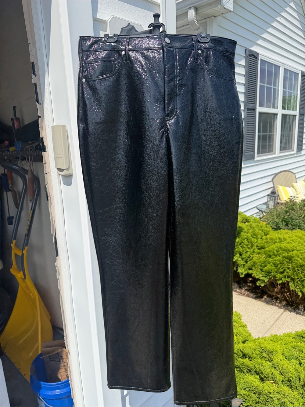 Express Black Patent Faux Leather Pants